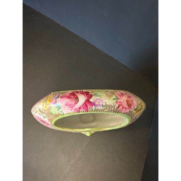 Antique Nippon Moriage Moon Vase Hand Painted - Picture 5 of 9